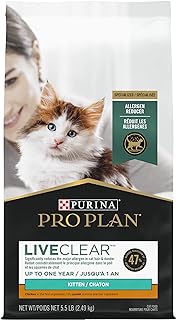 Purina Pro Plan LiveClear Dry Cat Food for Kittens Chicken & Rice Formula - 5.5 lb. Bag