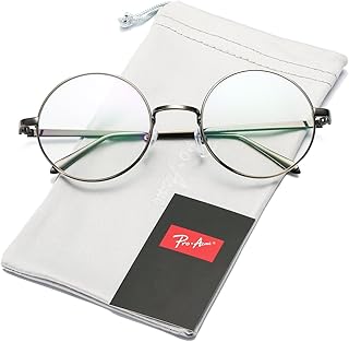 Pro Acme Retro Round Metal Frame Clear Lens Glasses Non-Prescription