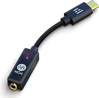 هيلم مكبر صوت DAC/AMP من اوديو بولت محمول عالي الجودة بمنفذ USB-C مع تشغيل MQA. صوت ستوديو محمول لاجهزة اندرويد واي او اس والكمبيوتر، USB-C الى صوت 3.5 ملم، معتمد من THX