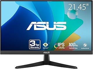 اسس شاشة 22 انش 21.4 قابلة للعرض للعناية بالعين VY229HF - FHD IPS 100Hz 1 مللي ثانية سموث موشن مزامنة تكيفية تقنية العناية بلس فلتر الضوء الازرق خالية من الوميض ضمان 3 سنوات