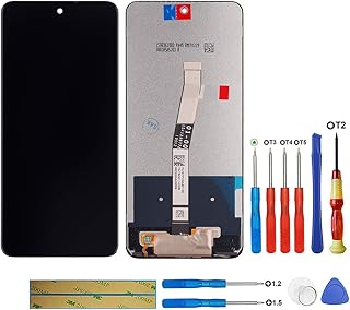 سوارك شاشة LCD متوافقة مع شاومي ريدمي نوت 9S M2003J6A1G (اسود) شاشة LCD تعمل باللمس + ادوات