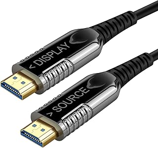 كيبل الياف بصرية 4K HDMI 2.0 بطول 16 قدم، مايفان عالي السرعة 18Gbs 60Hz 4:4:4 HDMI 2.0 سلك الياف بصرية HDMI للاسفل متوافق مع 2K/1080P/1080I/720P/48P و3D (5 متر/16 قدم)