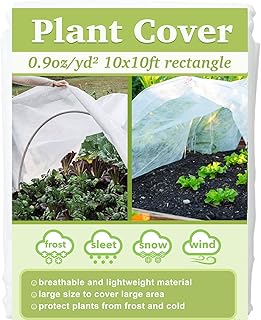 Plant Covers Freeze Protection 10x10ft Floating Row Cover 0.9oz/yd² Plant Covers for Winter Garden Fabric for Cold Sun Protection