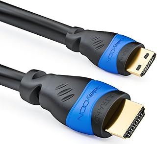 كابل HDMI ميني بطول 10 قدم من ديليكون، HDMI 2.0/1.4a متوافق مع ARC 3D 4K UHD 1080p 2160p عالي السرعة مع ايثرنت - اسود