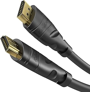 كيبل HDMI 4K بطول 2 متر مع موصلات معدنية كاملة يدعم جميع المزايا من كابل دايركت (4K@60Hz الترا اتش دي وثلاثي الأبعاد/1080p FHD/ايه ار سي، سرعة عالية مع ايثرنت لأجهزة بلاي ستيشن 4/اكس بوكس/HDTV) أسود