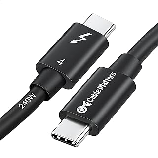 [معتمد من انتل] كابل كيبل ماترز 40Gbps USB4 ثاندربولت 4 مع فيديو 8K وشحن 100 واط - 1 متر / 3.3 قدم - متوافق 3 وUSB نوع C لشاشة عرض