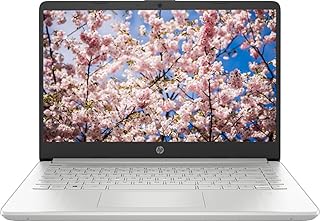 HP لابتوب FHD 14 انش للطلاب والاعمال، AMD رايزن 3 3250U (حتى 3.5GHz)، 16GB DDR4 RAM، 512GB PCIe SSD، كاميرا ويب، شحن سريع، عمر بطارية طويل، HDMI، واي فاي 5، ويندوز 11 اس، ملحقات كيو، الأحدث