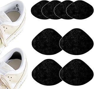 8PCS Shoe Heel Repair Kit, Self Adhesive Leather Repair Patch, 2 Different Sizes of Black Shoe Heel Grips Shoe Glue for Preventing and Repairing Holes in Various Types of Shoes