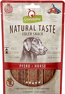 GranataPet Natural Taste Elegant Horse Snack, Dog Treats without Grain & No Added Sugar, Reward for Between, Tasty Dog Snack, 90 g