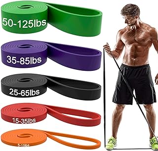 Resistance Bands, Pull Up Assist Bands - Workout Bands, Eexercise Bands, Long Resistance Bands Set for Working Out, Fitness, Training, Physical Therapy for Men Women