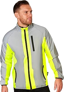 BTR Hi Vis سترة عاكسة لركوب الدراجات والجري تناسب الرجال والنساء. وضوح عالي ( زي فيز) سترة رياضية عاكسة للغاية في الهواء الطلق