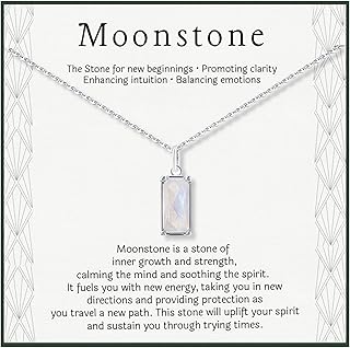 New Beginnings Rainbow Moonstone Sterling Silver Necklace for Women