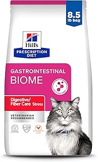 Hill's Prescription Diet Gastrointestinal Biome Digestive/Fiber Care with Chicken Dry Cat Food, Veterinary Diet, 8.5 lb. Bag (Packaging May Vary)