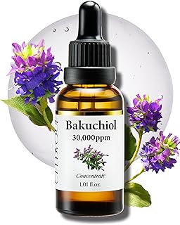 Korean Bakuchiol Concentrate, Homemade Serum Blend, 30,000ppm, High Potency Retinol Alternative, Wrinkle Reduction, Skin Firming and Smoothing Anti-Aging, Skin