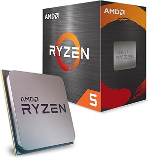 معالج AMD رايزن ™5 لجهاز كمبيوتر مكتبي 5600 سداسي النواة ومدعوم بـ 12 مسارًا وغير مغلق مع مبرد رايث ستيلث، 4.4 GHz، Socket AM4