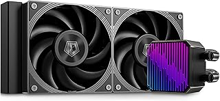 ID-COOLING DX240 MAX Liquid CPU Cooler 240mm ARGB AIO Cooler, 38mm Thick Radiator, 2X 120mm High-efficient Fans Zero RPM Support, Intel LGA1851/1700/1200/115X & AMD AM5/AM4, TDP 300W