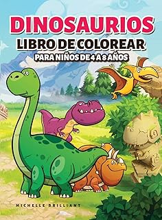 Dinosaurios Libro de colorear para niños de 4 a 8 años: 50 imágenes de dinosaurios que entretendrán a los niños y los involucrarán en actividades creativas y relajantes para descubrir la era jurásica