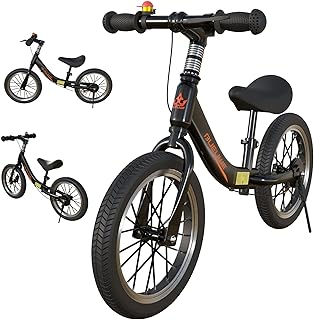 GASLIKE Laufrad Kinder 2 3 4 5 6 Jahre, 14 Zoll Kinderlaufrad mit Bremse, Verstellbarer Sitz, Training Fahrrad Ohne Pedale fr Anfnger Jungen und Mdchen, Stabiles & Sicheres