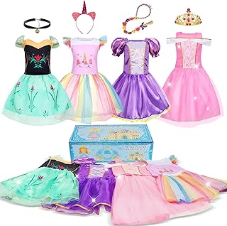 Dulsaera Princess Dress Up for Girls 4-6, Dress Up Clothes for Little Girls 3t-4t