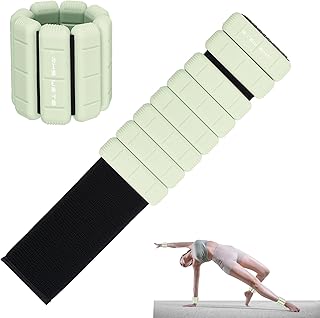 Rhswets Wearable Wrist Weights - Set of 2 (1lb & 2lbs Each) for Women Men, Fashionable Ankle Weights Set for Yoga, Dance, Aerobics, Running, Walking