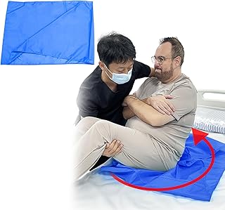 Patient Transfer Slide Sheet Transfer Draw Sheet for Patient in-Bed Transfer and Repositioning Easy Apply and Use (Blue-Tubular 27 * 39 Inches)