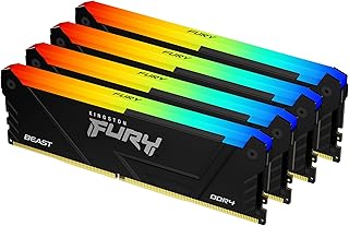 كينغستون ذاكرة كمبيوتر فيوري بيست RGB 32GB 3600MT/s DDR4 CL17 DIMM (مجموعة من 4) KF436C17BB2AK4/32