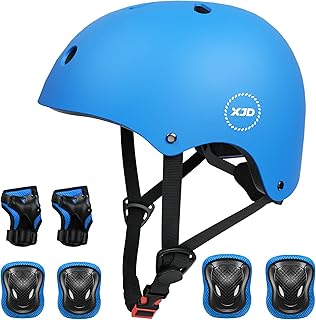 XJD Kids Bike Helmet,Multi-Sport Protective Gear Set for 3-5-8-14 Years Boys Girls with Knee and Elbow Pads Wrist Guards fit Roller Skates,Cycling,Skateboarding,Skating Scooter