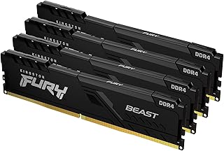 كينغستون مجموعة ذاكرة كمبيوتر مكتبي فيوري بيست 32GB (4x8GB) 3200MHz DDR4 CL16 مع 4 KF432C16BBK4/32