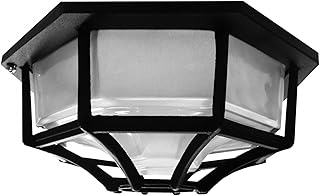 Searchlight Outdoor - 1 Light Outdoor Ceiling Light Cast Aluminum Black IP54, E27