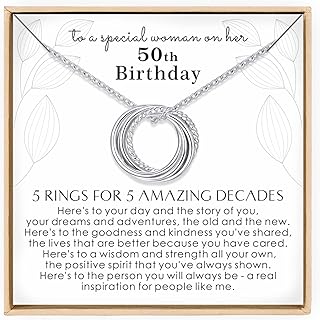 Annamate Birthday Gifts for Women Sterling Silver 30th 40th 50th 60th 70th 80th 90th Birthday Necklace For Her 3 4 5 6 7 8 9 Decade Jewelry 30 40 50 60 70 80 90 Years Old