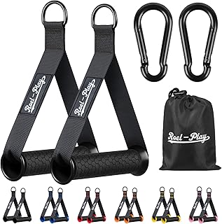 ROEL-PLAY Gym Exercise Handles, Replacement Fitness Equipment for Strength Trainer, Cable Machine and Resistance Band Handles, Home Gym Add On Equipment