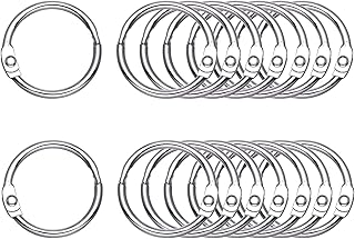 50 قطعة من حلقات التثبيت من ساوانورك، حلقات كتب معدنية فضفاضة بقطر 1 انش للمجلدات، حلقات سلسلة مفاتيح فضية لبطاقات الفهرسة، بطاقات الفلاش، دفاتر الملاحظات، البوم الصور، سجل القصاصات، الحرف اليدوية