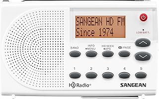 سانجين راديو جيب SG-108 AM/FM-Stereo Radio TM، ابيض