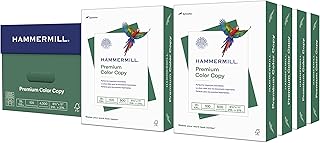 هامر ميل ورق طابعة ملون ممتاز 28 باوند، 8.5 × 11-8 رزمة (4000 ورقة) - 100 ورقة ساطعة، صنع في الولايات المتحدة الامريكية، 102467C