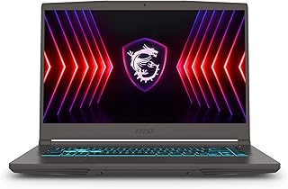 MSI لابتوب العاب رفيع 15 15.6 انش 144Hz FHD، انتل كور i7-12650H، انفيديا جيفورس RTX 4050، 16GB DDR5، 512GB NVMe SSD، كولر بوست 5، ويندوز 11: اسود B12VE-2023US