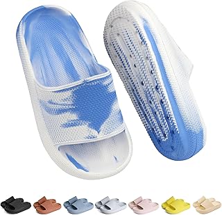 Buwege Unisex Kinder Badelatschen Jungen Mädchen Badeschlappen Cozy Slides Wolken Schlappen Original Eva Weiche Dicke Sohle rutschfeste Schwimmbad Strand Badeschuhe 29-37 EU