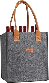 6 bottles of wine tote bag, insulated insulated padded wine bottle carrying cooler carrier