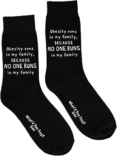 Trendy Zone 21 Novelty Funny Quote Crew Socks, Anti-Wicking Moisture Control, Unisex, One Size Fits Most, Funky, Goofy, Silly