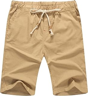 Sailwind Men's Linen Shorts Casual Drawstring Summer Beach Short