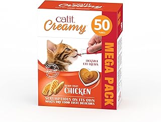 Catit Creamy Treats Mega Pack Chicken, 50 tubes/box