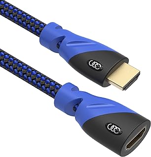 الترا كلاريتي كيبلز كيبل وصلة HDMI 4K بطول 3 قدم ذكر الى انثى - 3 اقدام، لمشغل DVD