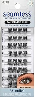 Ardell Seamless Underlash Eyelash Extensions, Fauxmink, D-Curl, 32 Clusters (Pack of 1)