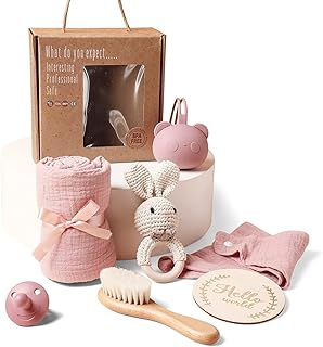 Promise Babe Baby Gift Set for Newborn New Baby Gift Set - Newborn Baby Essentials Baby Bath Set with Baby Blanket Baby Rattle - New Born Baby Girls Gift & Baby Boy Gifts for Baby Shower