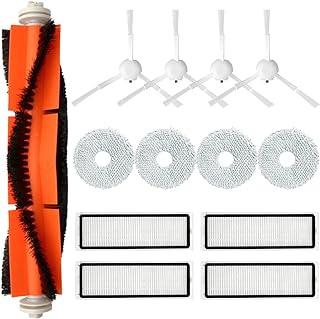 مجموعة ملحقات بديلة للمكنسة الكهربائية الروبوتية دريم L10s الترا/شاومي X10 وفرشاة رئيسية وفلتر هيبا جانبية تنظيف لدريم L10s الترا / S10 S10 برو 13 قطعة