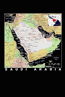 Modern Day Color Map of Saudi Arabia Journal: Take Notes, Write Down Memories in this 150 Page Lined Journal