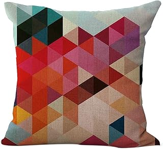 YISUMEI Cushion Cover Pillow Case Sofa Home Decor Cushion Case Throw Cushion Cover Pillo Wcases Abstract Colorful Geometry Pattern, Polyester, Zwillinge Drucken, 50x50 cm