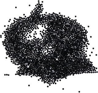 YYlingx 10000PCS 2mm Resin Rhinestones, Round Flatback Resin Rhinestones for Nails, DIY Bling Crafts, Mugs(Black)