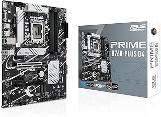 لوحة ام ATX برايم B760 بلس D4 انتل جيل 13 12 LGA 1700 بمنفذ PCIe 5.0 و3 منافذ PCle 4.0 M.2 وDDR4 وشبكة LAN 2.5Gb ومنفذ عرض USB 3.2 جين 2×2 نوع C امامي 1 ثاندربولت USB4®