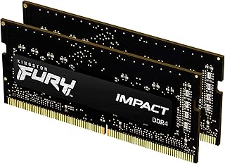 ذاكرة RAM فيوري امباكت من كينجستون سعة 32 جيجابايت 2× 16 جيجابايت بتردد 3200MHz DDR4 وزمن تاخير الذاكرة 20 مجموعة KF432S20IBK2-32 اسود 32 GB كينغستون عمل DDR4