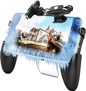 TERRIFI Phone Game Controller with Cooling Fan - Mobile Gaming Grip Triggers for PUBG Call of Duty Fortnite - L1R1 Gamepad for 4.7-6.5 iPhone and Android